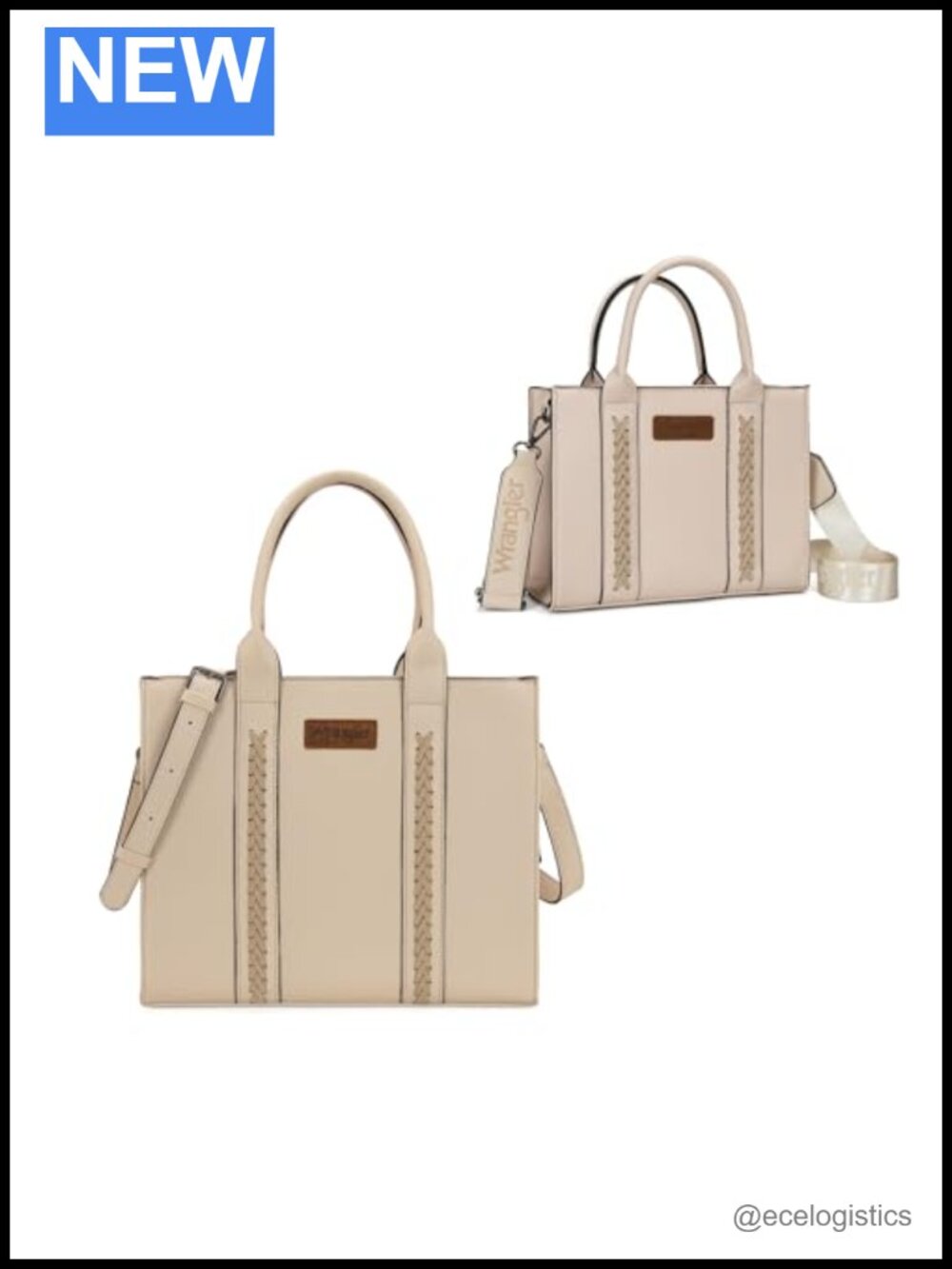 Wrangler Tote Bag Set with Top Handles and Crossbody Strap Women Satchel